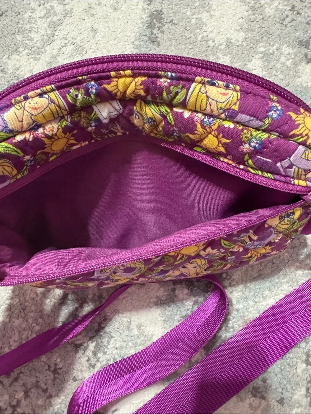 Vera Bradley Purple Floral Rapunzel Crossbody - Picture 3 of 6